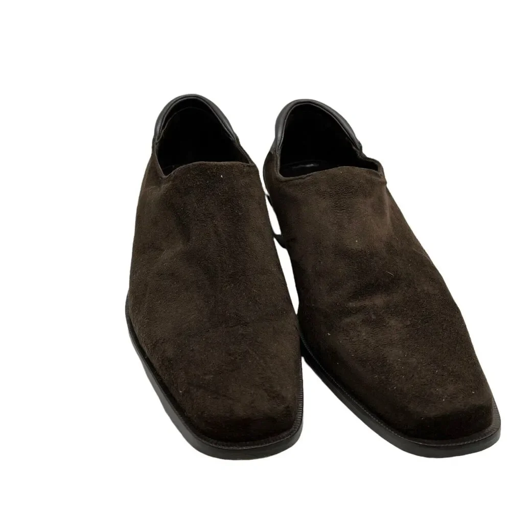 Donald J Pliner Lamb Suede Loafers Rex Men's Classic Slip On Brown Size 9.5